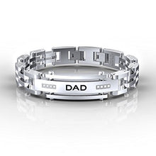 Bracelets Adjustable Bracelets 8.5-9 Inch Stainless Steel Bracelet Dad Engraved