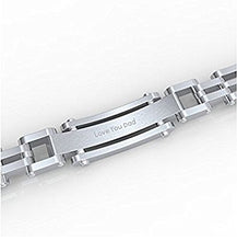 Bracelets Adjustable Bracelets 8.5-9 Inch Stainless Steel Bracelet Dad Engraved